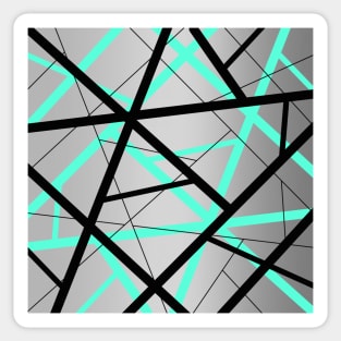 Turquoise/Silver/Black Pattern Sticker